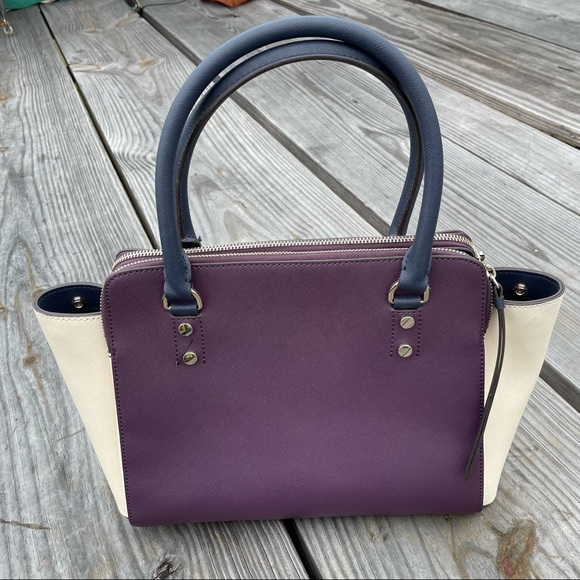 DKNY Colorblock Signature Saffiano Leather Satchel Crossbody Bag $298 Tricolor - Picture 5 of 16